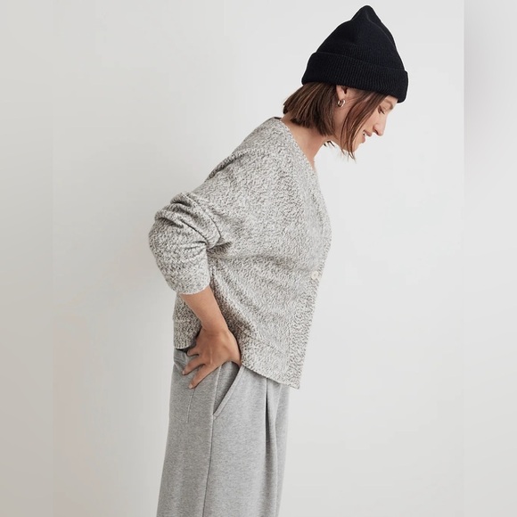 MadeWell Brushed Bouclé Raglan-Sleeve Cardigan NN303 - Picture 3 of 6